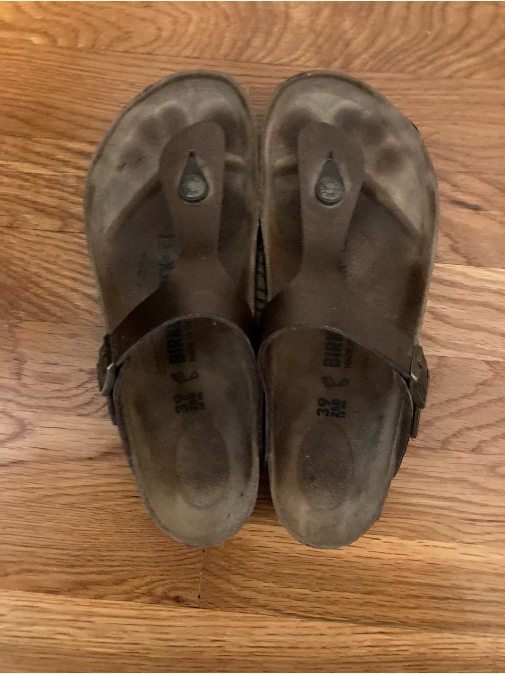 Birkenstock Brown Suede Footbed Sandals